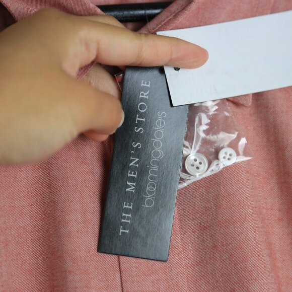 NWT The Men's Bloomingdale's Brick Button Down Stretch Fabric Size XXL - Picture 5 of 8